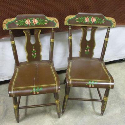 Lot 81 - Painted Wooden Chairs