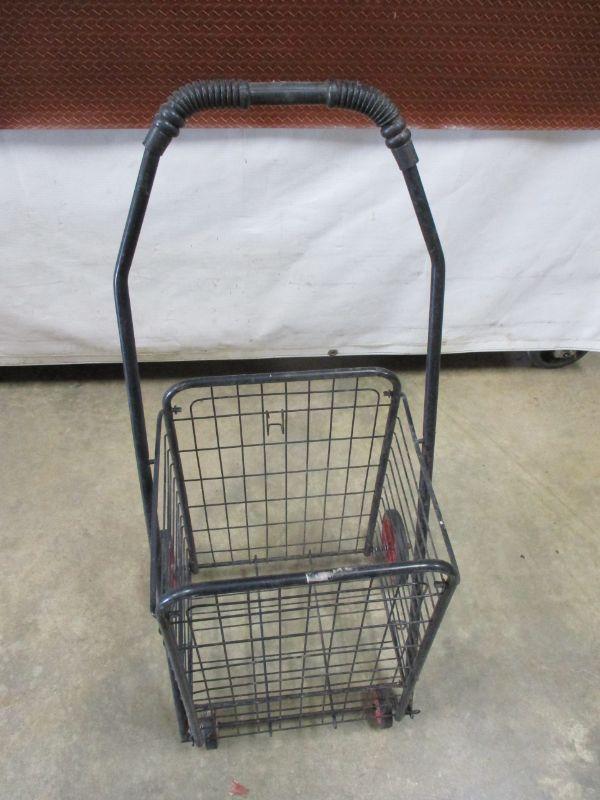 Lot 162 Folding Rolling Basket Cart