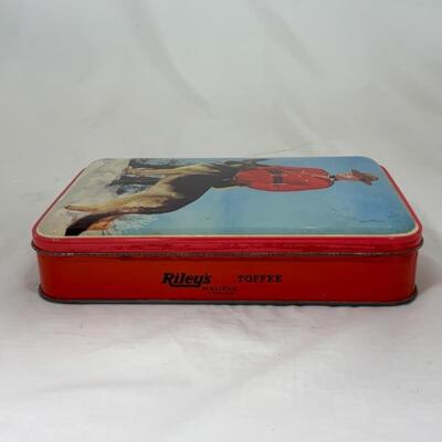 -199- VINTAGE | Rileyâ€™s Toffee Tins | Canadian Mountie | Halifax, England