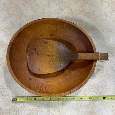 -207- Wooden Bowl | Butter Paddle | Nice Coloring