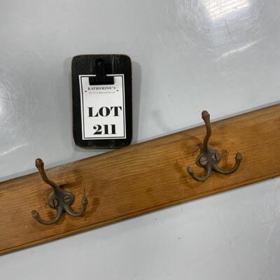 -211- FARM FRESH | ANTIQUE | Five Treble Hooks on Board