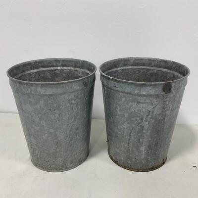 -214- Two Galvanized Sap Buckets