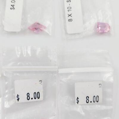JEWELRY MAKING CZ CABS - PINK LOT 