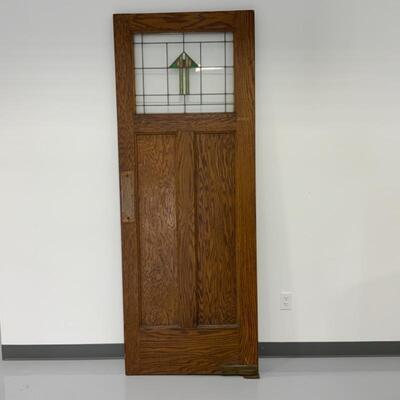 -223- VINTAGE | Stained Glass Banquet Swing Door | Beautiful!
