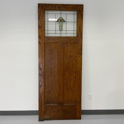 -223- VINTAGE | Stained Glass Banquet Swing Door | Beautiful!