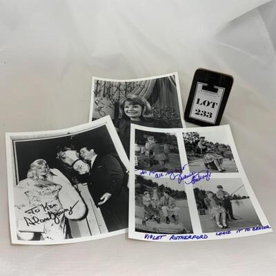 -233- AUTOGRAPHS | Kathy Garver | Alan Young | Cartwright