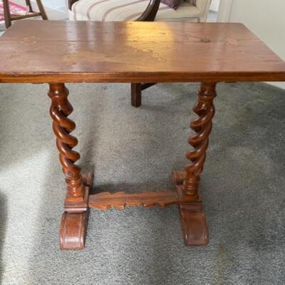 107 Barley Twist Table Walnut Table with Butterfly Joints 