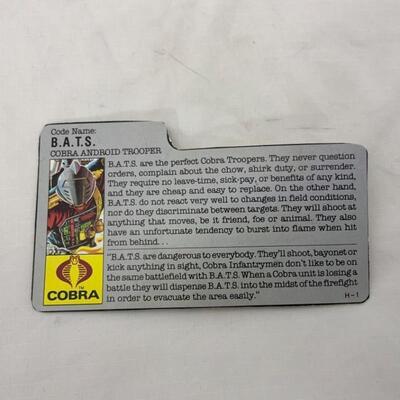 -257- GI Joe | 1986 Cobra B.A.T.S. | Missing Hand | Two Figures