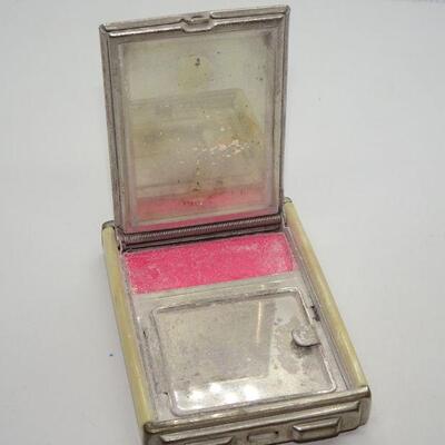 Cameo like Red Rouge Make Up Compact, Victorian Lady 