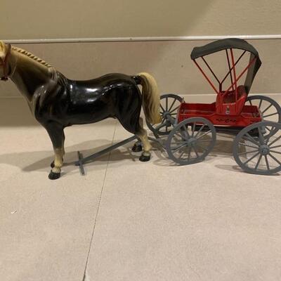 Vintage horse pulled buggy