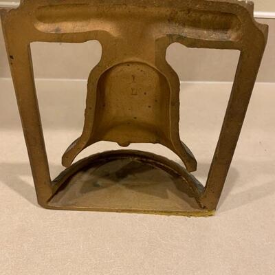 Vintage brass liberty bell statue 