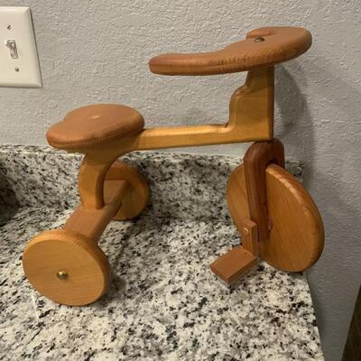 Handmade wooden trike for dolls 