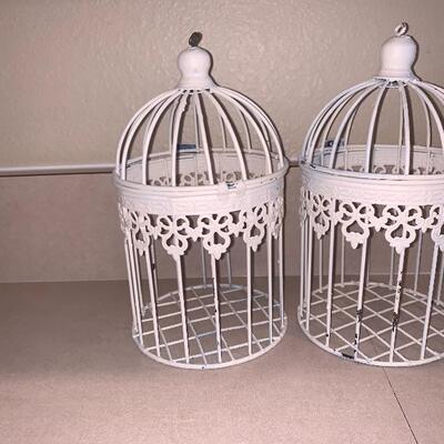White bird cages for decor 