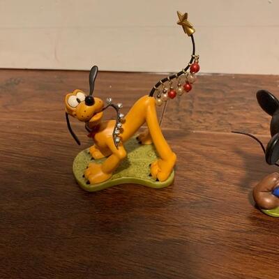 Vintage Mickey and Pluto Christmas ornaments 