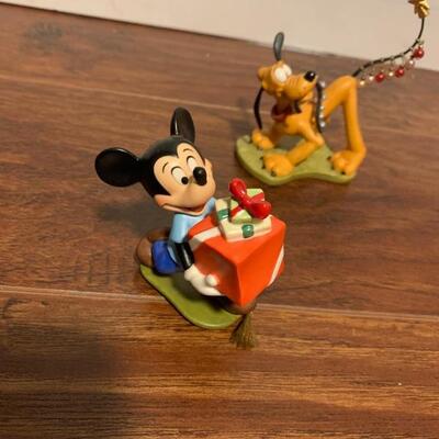 Vintage Mickey and Pluto Christmas ornaments 