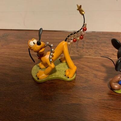 Vintage Mickey and Pluto Christmas ornaments 