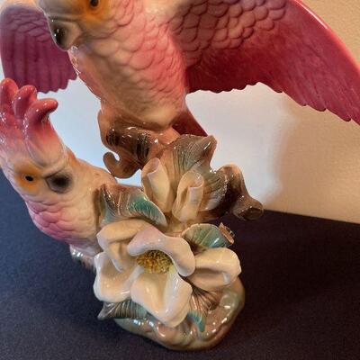 #2 Pink Cockatoo's Maddux Ceramic Birds 