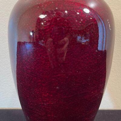 #8 Pigeons Blood Cloisonné  Enamel vase.