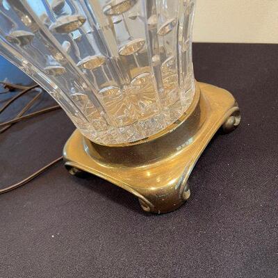 #42 Crystal Lamp with Brass Base, 32