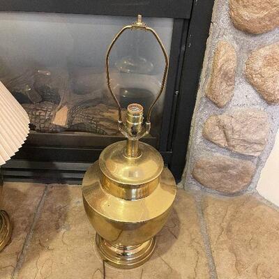 #47 Pair of Brass Table Lamps 