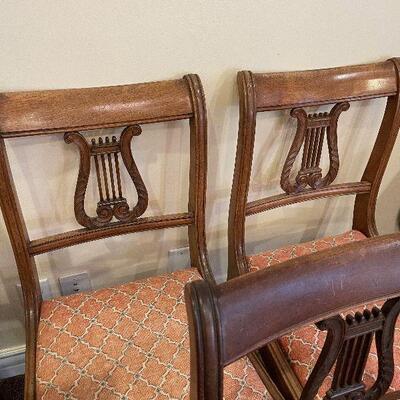 #49 4 Lyre Back Chairs Plus Two. 