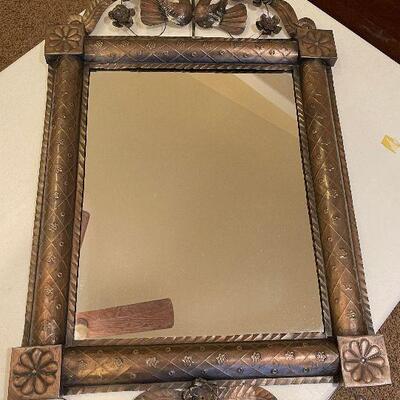 #64 Hand Crafted Tin Mirror