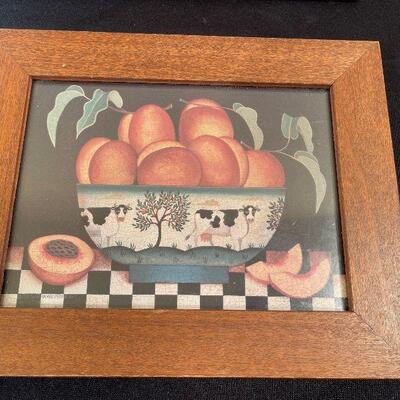 #72 (2) Kitchen Still Life Prints - Peach's & Fruit
