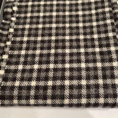 #132 Black Checked Cashmere Scarf 