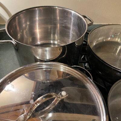 #148 Set of Stainless Cookware with lids. 