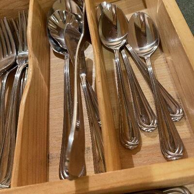 #157 Partial Set of Oneida Stainless Flatware 