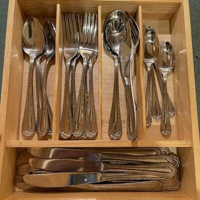 #157 Partial Set of Oneida Stainless Flatware 
