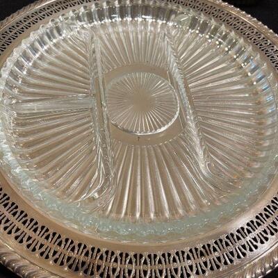 #163 Silver Plated Serving pieces. 