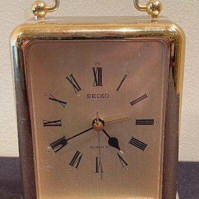 #169 Seiko Brass Quartz Clock 
