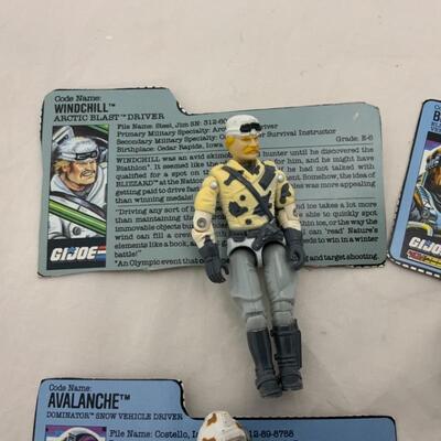 -281- GI Joe | Five Action Figures | Windchill | Avalanche | Maverick