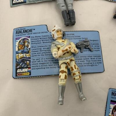-281- GI Joe | Five Action Figures | Windchill | Avalanche | Maverick