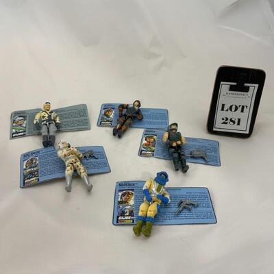-281- GI Joe | Five Action Figures | Windchill | Avalanche | Maverick