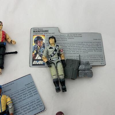 -289- GI Joes | NINE Assembled Figures with Accessories | File Cards