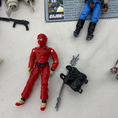 -289- GI Joes | NINE Assembled Figures with Accessories | File Cards