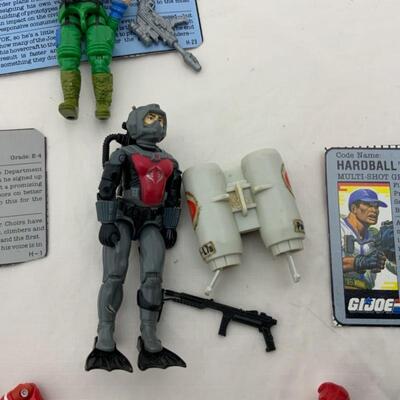 -289- GI Joes | NINE Assembled Figures with Accessories | File Cards