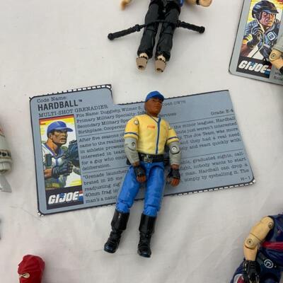 -289- GI Joes | NINE Assembled Figures with Accessories | File Cards