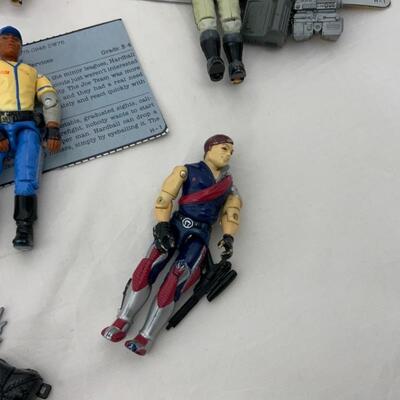 -289- GI Joes | NINE Assembled Figures with Accessories | File Cards