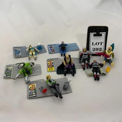 -292- GI Joe | EIGHT Action Figures | File Cards | Tech Themed
