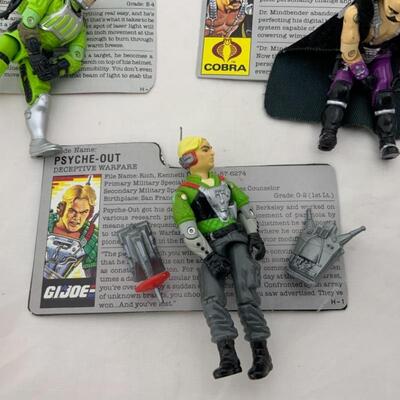-292- GI Joe | EIGHT Action Figures | File Cards | Tech Themed
