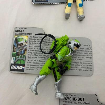 -292- GI Joe | EIGHT Action Figures | File Cards | Tech Themed