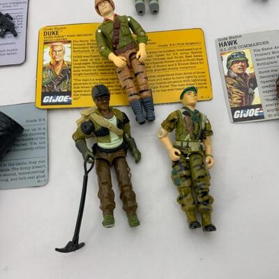 -293- GI Joe | TWELVE Action Figures | File Cards | Hasbro