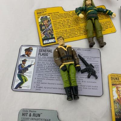 -293- GI Joe | TWELVE Action Figures | File Cards | Hasbro