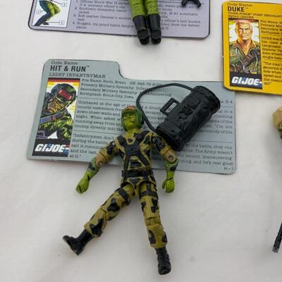 -293- GI Joe | TWELVE Action Figures | File Cards | Hasbro