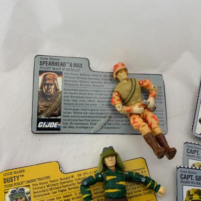 -293- GI Joe | TWELVE Action Figures | File Cards | Hasbro