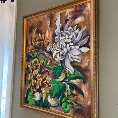Chrysanthemum oil painting  
