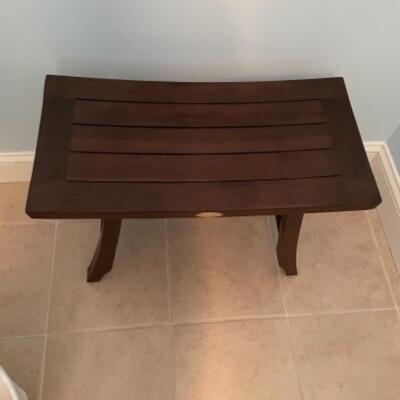 Set of two teak benches-just purchased, brand new